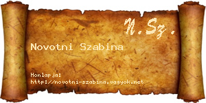 Novotni Szabina névjegykártya