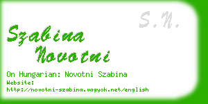 szabina novotni business card